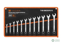 Zestaw kluczy płasko-oczkowych, 7-19 mm, 12 szt, Teger