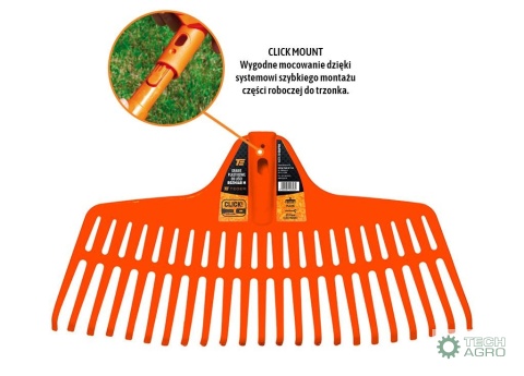 Grabie plastikowe do liści rozmiar M (mocowanie CLICK) / TEGER