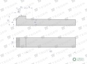 Klin z noskiem 12x8x60 TEGER, (sprzedawane po 5)