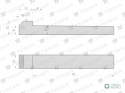 Klin z noskiem 12x8x70 TEGER, (sprzedawane po 5)
