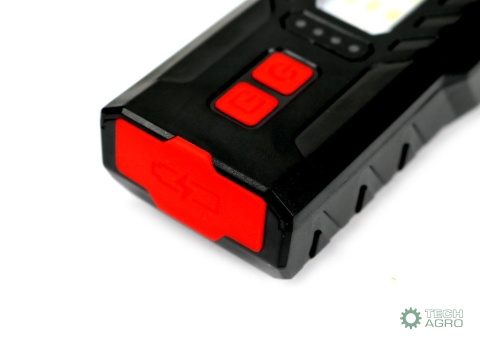 Lampa rowerowa latarka LED przednia zdwojona z powerbankiem 4000 mAh i funkcją RED ładowana USB Teger