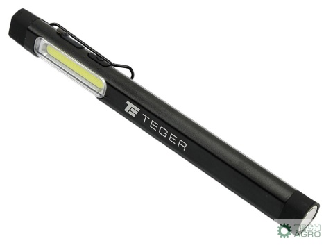 Latarka LED COB pen aluminiowa 400lm akumulator 750mAh ładowana USB Teger