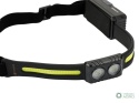 Latarka czołówka, paskowa SOFT LED COBz aktywacją gestem i podwójnym spotem 500lm 2000mAh USB, Teger