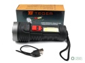 Latarka uniwersalna obudowa z ABS diodyLED XPE COB 250 lm z funkcją warsztatową ładowana USB Teger