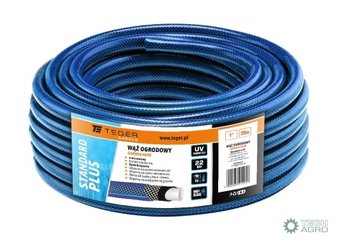 Wąż ogrodowy "STANDARD PLUS", FI 1". 20m, Teger