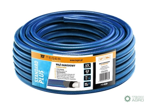 Wąż ogrodowy "STANDARD PLUS" FI 1/2". 50m / TEGER