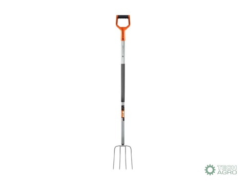 Widły gospodarcze 4-zębne na metalowym trzonku - Extra Long, (dł. 1580 mm) Extreme, Teger