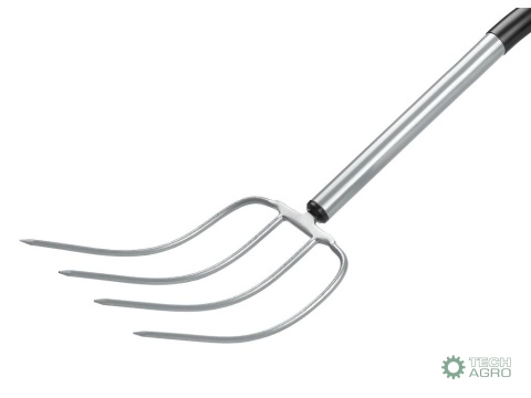 Widły gospodarcze 4-zębne na metalowym trzonku - Extra Long, (dł. 1580 mm) Extreme, Teger
