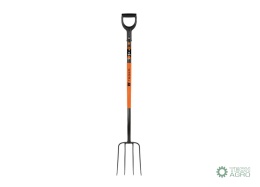 Widły gospodarcze 4-zębne na metalowym trzonku - Standard, (dł. 1250 mm), Teger