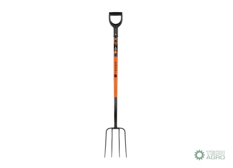 Widły gospodarcze 4-zębne na metalowym trzonku - Standard, (dł. 1250 mm), Teger