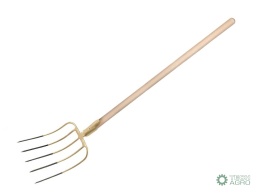 Widły gospodarcze 5-zębne na drewnianymtrzonku, (dł. 1500 mm), kute, Teger