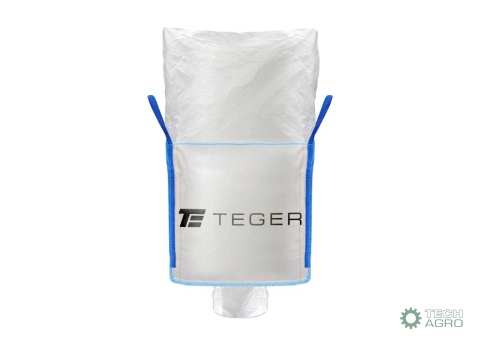 Worek BIG BAG 500kg. 90 x 90 x 90. 4 uchwyty. Kołnierz/Lej spustowy. Tasiemka /TEGER