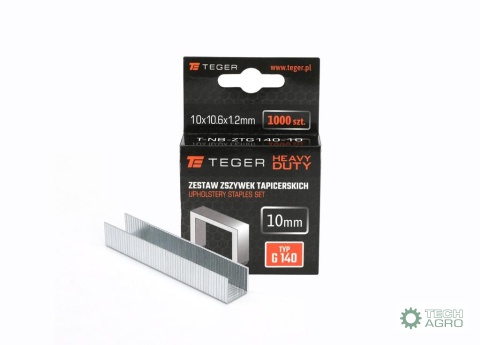 Zestaw zszywek tapicerskich HEAVY DUTY (typ G/140) 10/10,6/1,2mm / 1000 szt / TEGER
