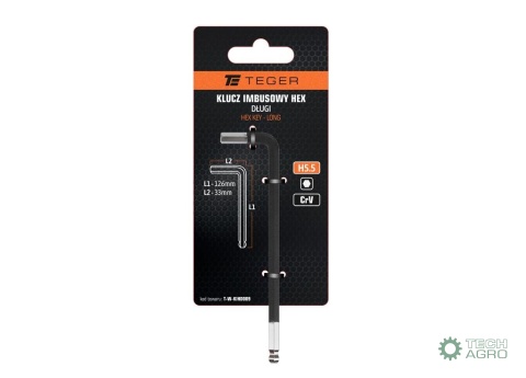 Klucz imbusowy HEX H5.5 - DŁUGI / TEGER