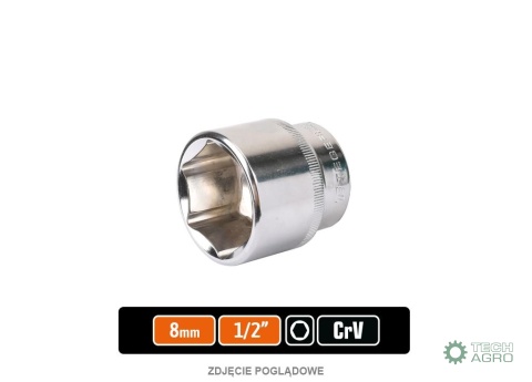 Klucz nasadowy 1/2" sześciokątny 8 mm / TEGER