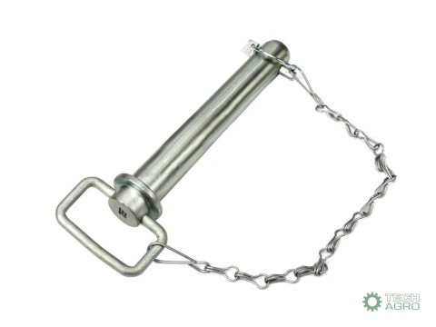 Sworzeń zaczepu z zawleczką i łańcuchem25x165x205 TEGER