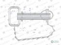 Sworzeń zaczepu z zawleczką i łańcuchem28x100x127 TEGER