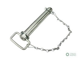 Sworzeń zaczepu z zawleczką i łańcuchem30x183x221 TEGER