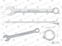 Klucz płasko-oczkowy 22 mm / TEGER