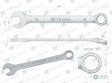 Klucz płasko-oczkowy 23 mm / TEGER