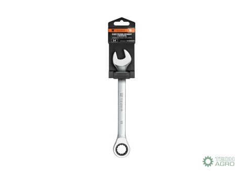 Klucz płasko-oczkowy z grzechotką 18 mm/ TEGER