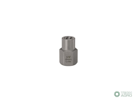 Nasadka do odkręcania uszkodzonych śrubi nakrętek, (8 mm) - kute/ stal Cr-Mo, Teger