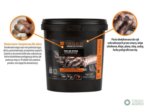 Pasta do mycia silnie zabrudzonych rąk 1l / TEGER