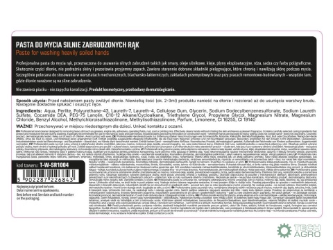 Pasta do mycia silnie zabrudzonych rąk 1l / TEGER