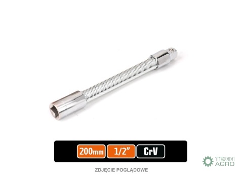 Przedłużka do nasadek 1/2" giętka 200 mm / TEGER