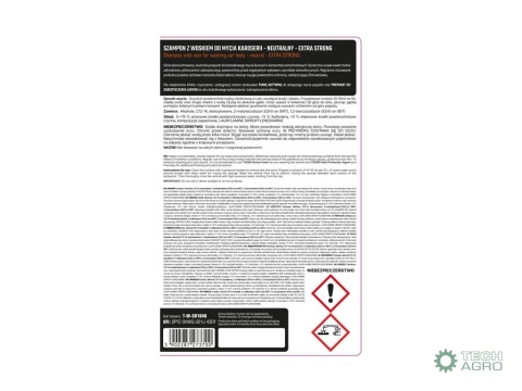 Szampon z woskiem do mycia karoserii - neutralny - EXTRA STRONG, 1l - koncentrat, TEGER