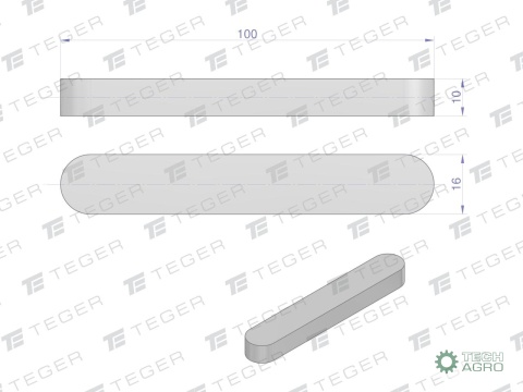 Wpust pryzmatyczny 16x10x100 TEGER, (sprzedawane po 10)