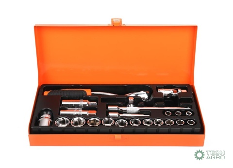 Zestaw kluczy nasadowych 3/8" (22 el) /TEGER