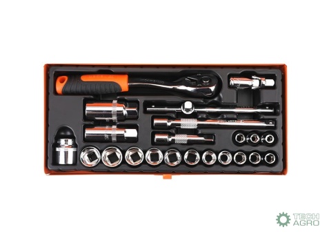 Zestaw kluczy nasadowych 3/8" (22 el) /TEGER