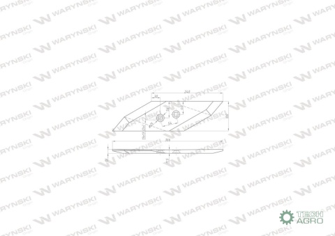 Dłuto nakładka lemiesza prawa zastosowanie Lemken Pług stal borowa WARYŃSKI