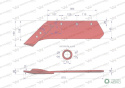 Eurolemiesz lewy 16" z dłutem zastosowanie Kverneland Pług stal borowa WARYŃSKI