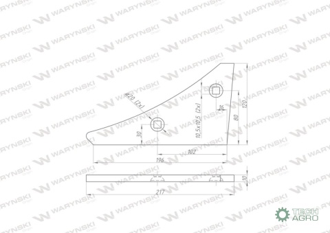 PIĘTKA PŁOZY PR. AK10R LEMKEN WARYŃSKI