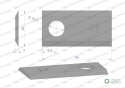 Nóż. nożyk kosiarka 89X46X4mm otwór 20.5 zastosowanie 2220-101A JF-Stoll WARYŃSKI ( sprzedawane po 25 )
