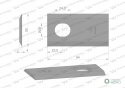 Nóż. nożyk kosiarka 94X50X4mm otwór 20.5x24.3 zastosowanie 1380-0001 067630 JF-Stoll WARYŃSKI ( sprzedawane po 25 )