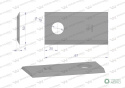 Nóż. nożyk kosiarka 97X50X4mm otwór 19 zastosowanie 1380-0025 JF-Stoll WARYŃSKI ( sprzedawane po 25 )