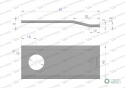 Nóż. nożyk kosiarka gięty 94X40X3mm otwór 19 zastosowanie Deutz Fahr 94/P 1101701015322 WARYŃSKI ( sprzedawane po 25 )