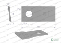 Nóż. nożyk kosiarka lewy 106x48x3mm otwór 21 zastosowanie 1042660 Claas WARYŃSKI ( sprzedawane po 25 )