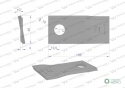 Nóż. nożyk kosiarka lewy 106x48x4mm otwór 19 zastosowanie 153967201 SIP WARYŃSKI ( sprzedawane po 25 )