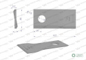 Nóż. nożyk kosiarka lewy 107x50x4mm otwór 19 zastosowanie 570683 Niemeyerl WARYŃSKI ( sprzedawane po 25 )