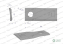 Nóż. nożyk kosiarka lewy 98x40x4mm otwór 16.2 zastosowanie DM-303 Claas WARYŃSKI ( sprzedawane po 25 )