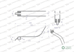 Palec zgrabiarka karuzelowa zastosowanie Deutz Fahr Kverneland 06580259 WARYŃSKI W-0658059