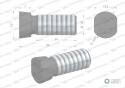 Śruba kpl. płużna oval z dwóch stron ścięta M12x34 mm kl.12.9 zastosowanie Kverneland Waryński M12X34OV2KV