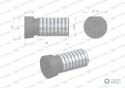 Śruba kpl. płużna oval z jednej strony ścięta M14x34 mm kl.12.9 zastosowanie Kverneland Waryński M14X34OV1 ( sprzedawane po 25 