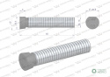 Śruba kpl. płużna oval z jednej strony ścięta M16x85 mm kl.12.9 zastosowanie Kverneland Waryński M16X85OV1 ( sprzedawane po 10 