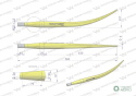 Ząb ładowacza wygięty zamykający L- 600 mm chwytak (krokodyl) zastosowanie 5193-FT88 Tur WARYŃSKI