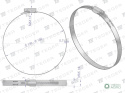 Opaska zaciskowa wzmocniona 130-150 ślimakowa (obejma W2 - stal nierdzewna) szerkość 12mm TEGER ( sprzedawane po 10 )